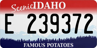 ID license plate E239372