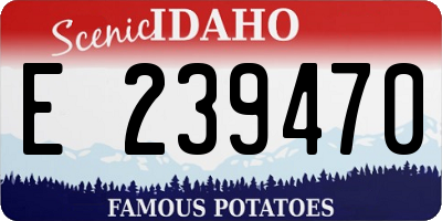 ID license plate E239470