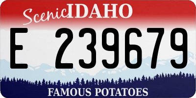 ID license plate E239679