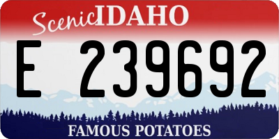 ID license plate E239692