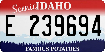 ID license plate E239694