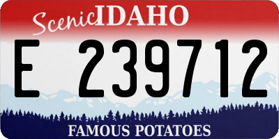 ID license plate E239712