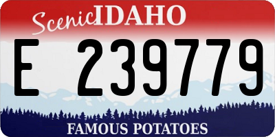 ID license plate E239779