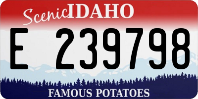 ID license plate E239798