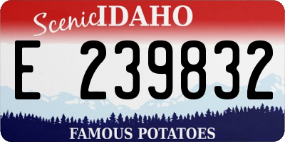 ID license plate E239832