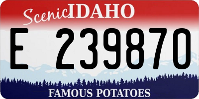 ID license plate E239870