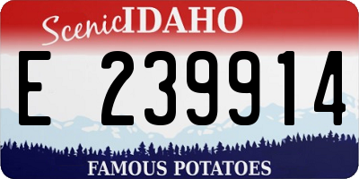 ID license plate E239914