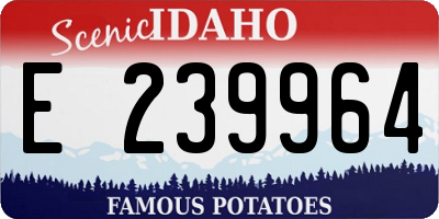 ID license plate E239964