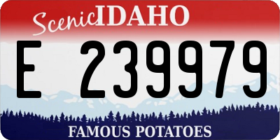 ID license plate E239979