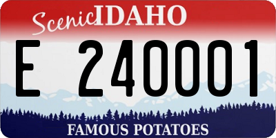 ID license plate E240001