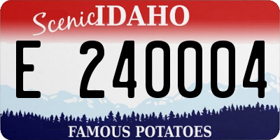 ID license plate E240004