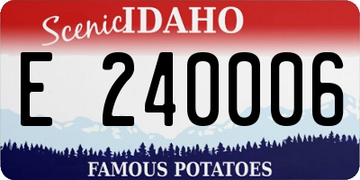 ID license plate E240006