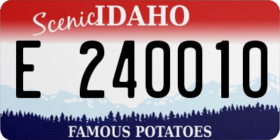 ID license plate E240010