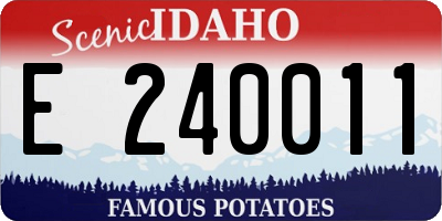 ID license plate E240011