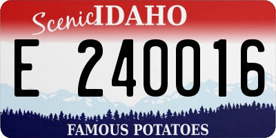 ID license plate E240016