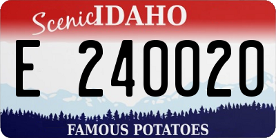 ID license plate E240020