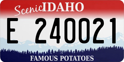 ID license plate E240021