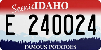 ID license plate E240024