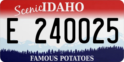 ID license plate E240025