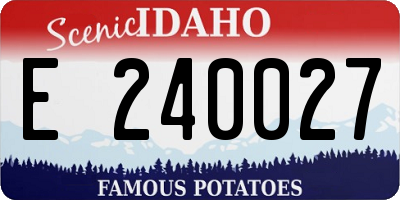 ID license plate E240027
