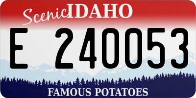 ID license plate E240053