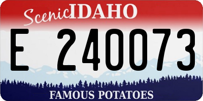 ID license plate E240073