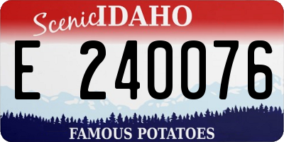 ID license plate E240076
