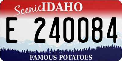 ID license plate E240084