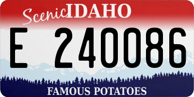 ID license plate E240086