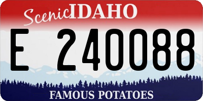 ID license plate E240088