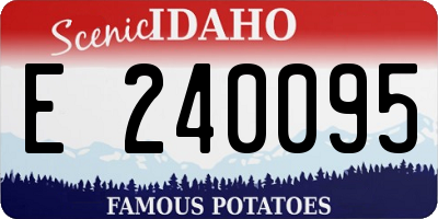 ID license plate E240095