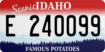 ID license plate E240099