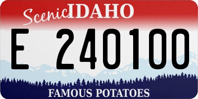 ID license plate E240100