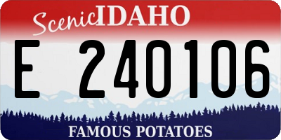 ID license plate E240106