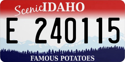 ID license plate E240115
