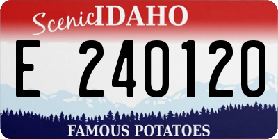 ID license plate E240120