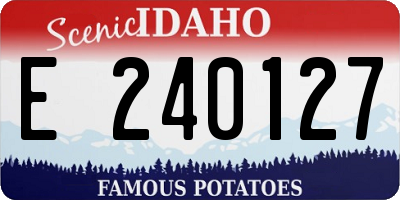 ID license plate E240127