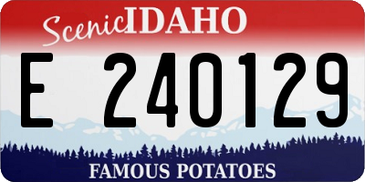 ID license plate E240129