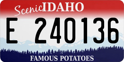 ID license plate E240136