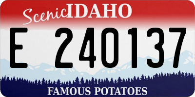 ID license plate E240137