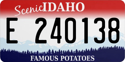 ID license plate E240138