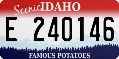 ID license plate E240146
