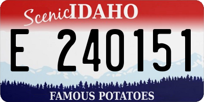 ID license plate E240151