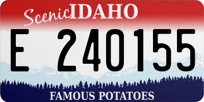 ID license plate E240155