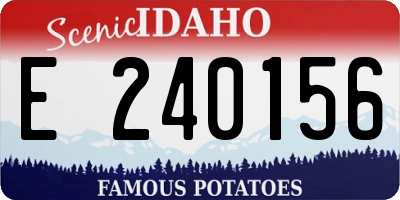 ID license plate E240156