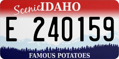 ID license plate E240159