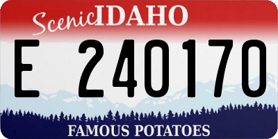 ID license plate E240170