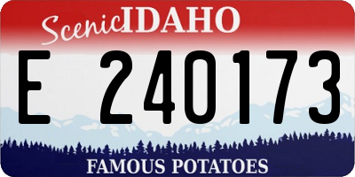 ID license plate E240173