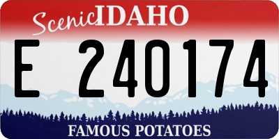ID license plate E240174