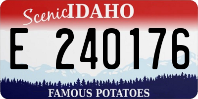 ID license plate E240176